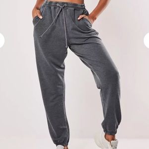 Grey Washed 90s Style Joggers